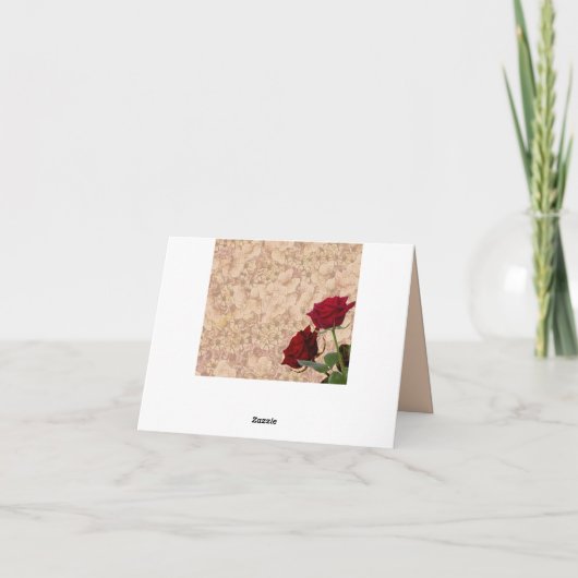 Namaste Citaat Dank u Rood Rozen  Ontwerp Kaart (Achterkant)