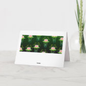 Namaste Citaat Dank u Roze Lilies op Groene Pad Kaart (Achterkant)