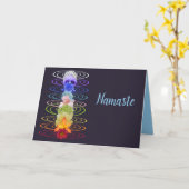 Namaste Citaat Dank u Spirituele de Vloer van Chak Kaart (Gele Bloem)