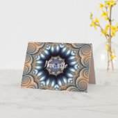 Namaste Citaat Dank u wel legant Mandala Gold Blue Kaart (Gele Bloem)