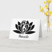 Namaste citaat Dank u Yoga Lotus Kaart (Gele Bloem)
