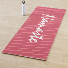 Namaste Citaat Oefening Fitness Roze Koraal Chic Yogamat
