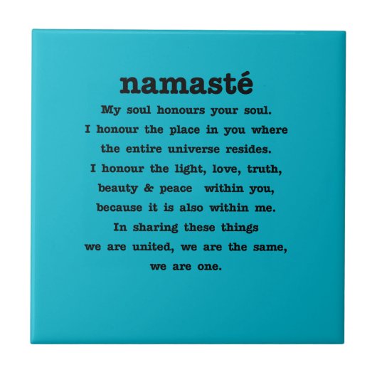 Namaste Collectie Tegeltje (Voorkant)