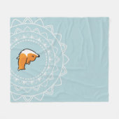 Namaste Corgi Fleece Throw Blanket Deken (Voorkant (Horizontaal))