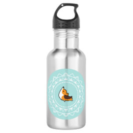 Namaste Corgi Tricolor Blue Emblem Waterfles