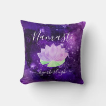 Namaste Cosmic Paars Lotus Flower Monogram