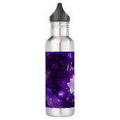 Namaste Cosmic Paars Lotus Flower Monogram Waterfles (Links)