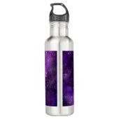 Namaste Cosmic Paars Lotus Flower Monogram Waterfles (Achterkant)