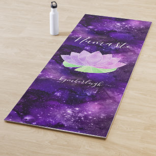 Namaste Cosmic Paars Lotus Flower Monogram Yogamat