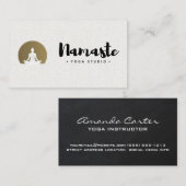 Namaste cursief | Yoga Meditation Visitekaartje (Voorkant / Achterkant)