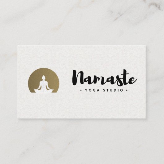 Namaste cursief | Yoga Meditation Visitekaartje (Voorkant)