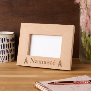 Namasté custom geëtst afbeeldingen lijst gemaakt v gegraveerde lijstjes