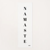 Namaste Custom Initialen Yoga Mat Black en White (Voorkant)