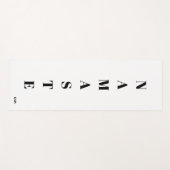 Namaste Custom Initialen Yoga Mat Black en White (Voorkant (horizontaal))