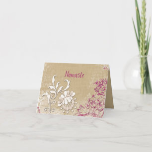 Namaste Dank je oneindige Bloemen Aanpassen Kaart