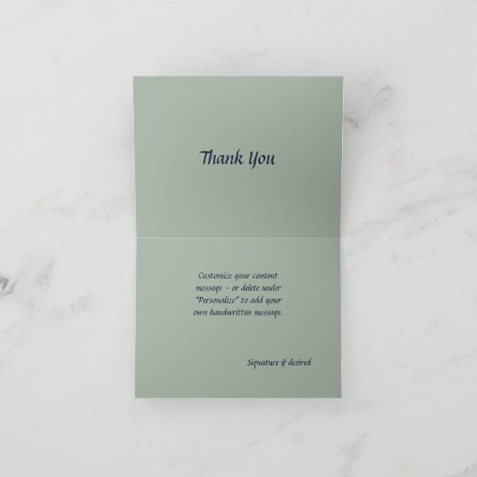 Namaste Dank u elegant blauw Floral design Kaart (Binnen)