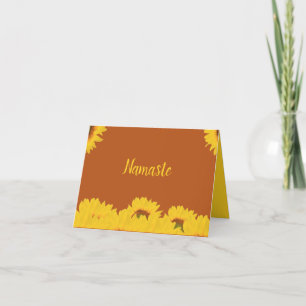 Namaste Dank U Zonnebloemen Ontwerp Kaart