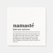 Namaste Definitie Yoga Moderne Minimale Meditatie Servet (Voorkant)
