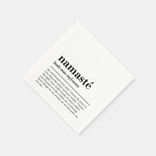 Namaste Definitie Yoga Moderne Minimale Meditatie Servet (Hoek)