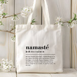 Namaste Definitie Yoga Moderne Minimale Meditatie Tote Bag<br><div class="desc">Namaste Definition Yoga Moderne Minimal Meditation Tea Coffee Mok kenmerkt een eenvoudig ontwerp van een tekstdefinitie van "namaste" in moderne scripttypografie. Perfect cadeau voor joga-liefhebbers,  verjaardag,  Kerstmis,  Moederdag en nog veel meer. Ontworpen door © Evco Studio www.zazzle.com/store/evcostudio</div>