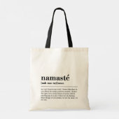 Namaste Definitie Yoga Moderne Minimale Meditatie Tote Bag (Achterkant)