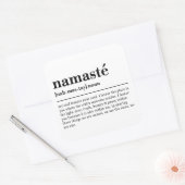 Namaste Definitie Yoga Moderne Minimale Meditatie Vierkante Sticker (Envelop)