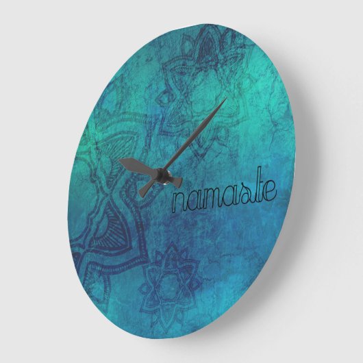 Namaste Distress Turquoise Mandala Wall klok (Hoek)
