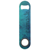 Namaste Distressed Turquoise Mandala Bar Key Speed Flessenopener (Achterkant)
