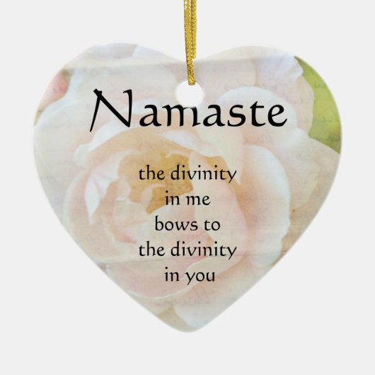 Namaste Divinity Flower Heart Ornament (Voorkant)