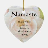 Namaste Divinity Flower Heart Ornament (Achterkant)