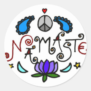 Namaste Doodles Ronde Sticker