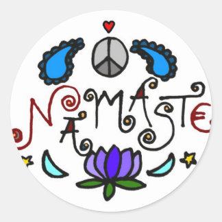 Namaste Doodles Ronde Sticker