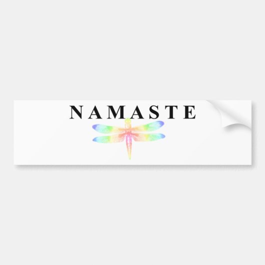 Namaste Dragonfly Bumpersticker (Voorkant)