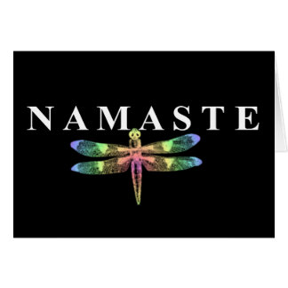 Namaste Dragonfly (Donkere achtergrond)