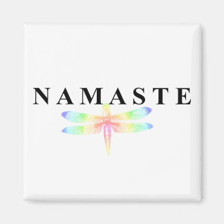 Namaste Dragonfly Square Magneet