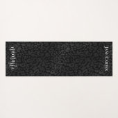 Namaste Elegant Black Leopard gepersonaliseerd Yogamat (Achterkant (horizontaal))
