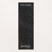Namaste Elegant Black Leopard gepersonaliseerd Yogamat (Voorkant)