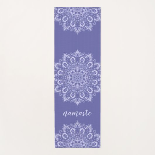 Namaste Elegant Paars Blue Mandala Yogamat (Voorkant)