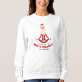 Namaste en Merry What Funny Yoga Kerstmis Trui (Voorkant)
