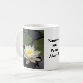Namaste en Peace Altijd Lotus Mok (Voorkant links)