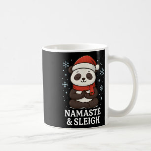 Namasté en slee Kerst Yoga Panda ontwerp Koffiemok