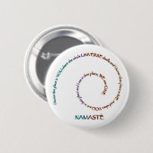 Namaste en zijn betekenis ronde button 5,7 cm (Voorkant /achterkant)