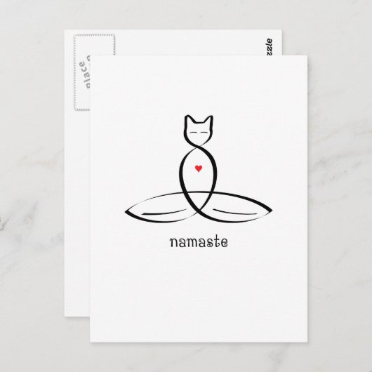 Namaste - Fancy stijltekst. Briefkaart (Voorkant / Achterkant)
