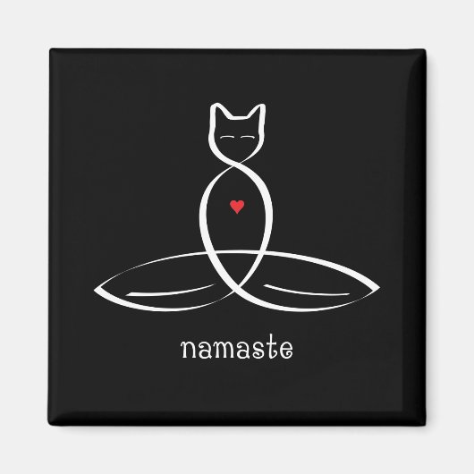 Namaste - Fancy stijltekst. Magneet (Voorkant)