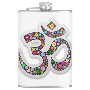 Namaste Floral Yoga Symbol Heupfles
