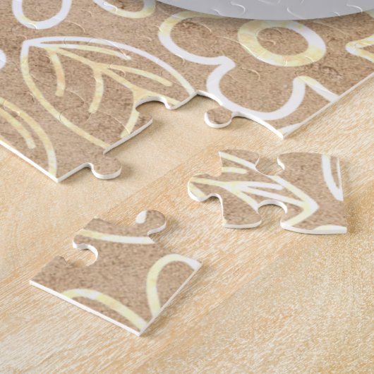 Namaste Floral Yoga Symbol Legpuzzel (Zijkant)