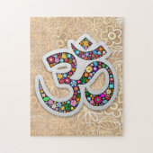 Namaste Floral Yoga Symbol Legpuzzel (Verticaal)