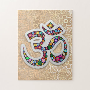 Namaste Floral Yoga Symbol Legpuzzel