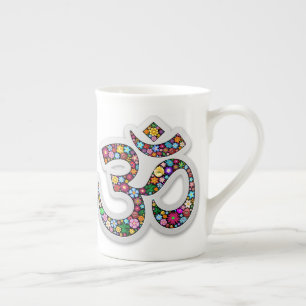 Namaste Floral Yoga Symbol Porselein Kop