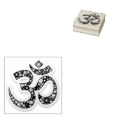 Namaste Floral Yoga Symbol Rubberstempel (Gestempeld)
